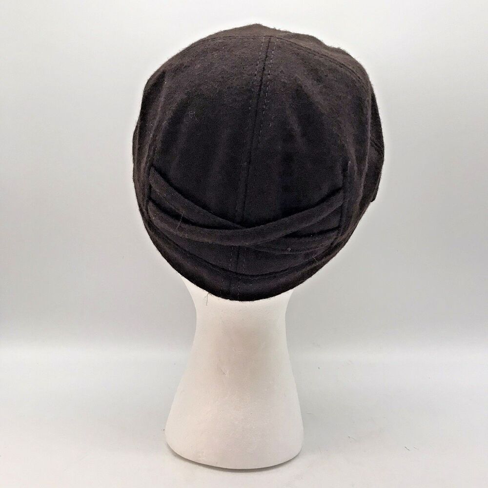 Kokin New York Brown Wool Hat Hunt Cap Jockey Club Banded Equestrian Riding Gear - Picture 4 of 9